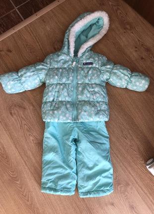 Carters зимовий комбінезон, костюм 2т + нові рукавички і шапочка в наборі