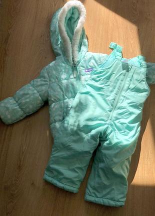 Carters зимний комбинезон, костюм 2т + новые перчатки и шапочка в наборе2 фото