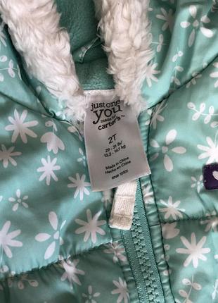 Carters зимний комбинезон, костюм 2т + новые перчатки и шапочка в наборе3 фото