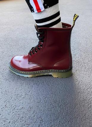 Зимові жіночі черевики dr. martens, женские зимние ботинки доктор мартинс5 фото