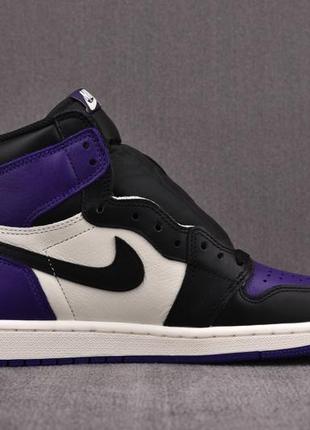 Кроссовки jordan 1 high “court purple” оригинал1 фото