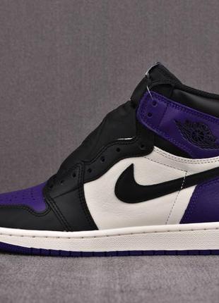 Кроссовки jordan 1 high “court purple” оригинал4 фото