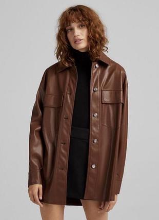 Сорочка куртка під шкіру сорочка під шкіру bershka zara