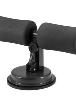 Тренажер для пресса напольный lesko mj-034 на присосках. цвет: черный