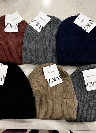 Шикарная теплая шапка zara унисекс 😍