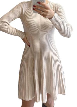 Тепла сукня з юбкою плісе4 фото