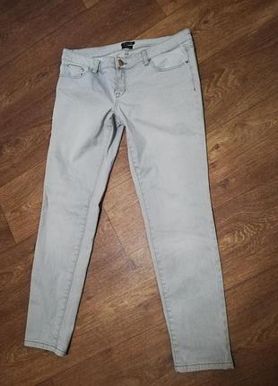 Джинсы брюки женские скинни светлые серые низкая посадка massimo dutti