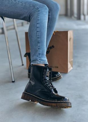 Зимові жіночі черевики dr. martens, женские зимние ботинки доктор мартинс