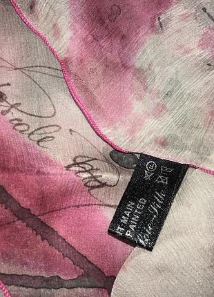 Авторська шовкова  велика хустка шифон