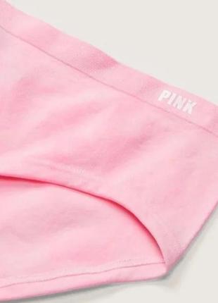 Мягкие бесшовные трусики хипстеры bas de bikini hipster pink victoria's secret