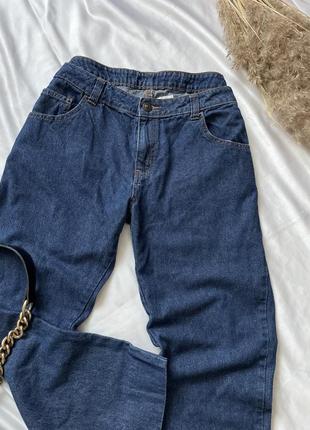 Жночі джинси прямого крою , темно-сині джинси6 фото