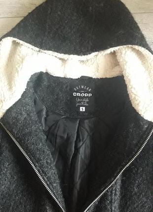 Пальто шерстяное с капюшоном chillin crop5 фото