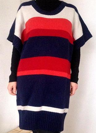 Тепла довга безрукавка з вовни red green данія