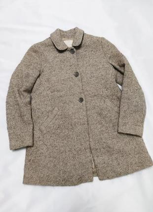 Вовняне альпака пальто zara girls на 11/12 років/6896/