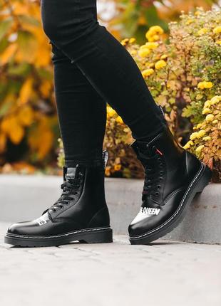Зимові жіночі черевики dr. martens, женские зимние ботинки доктор мартинс