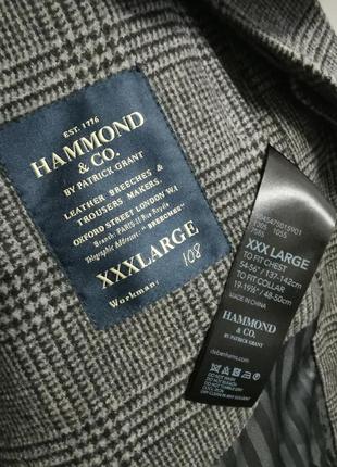 Вовняне 60-62 розмір наш hammond & co пальто коротке в клітку великий розмір8 фото