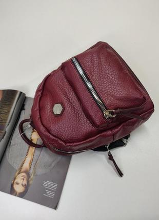 Мягкий городской прогулочный стильный рюкзак david jones cm5357 бордовый

с кармашком3 фото