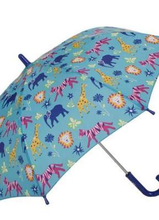 Зонт-трость fulton парасолька-тростина дитячий полегшений механічний fulton fulc724-jungle-chums