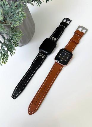 Ремінець шкіряний для apple watch3 фото