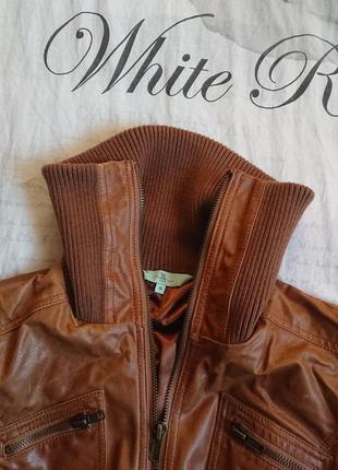 Фірмова англійська жіноча шкіряна куртка new look,розмір 16анг.5 фото