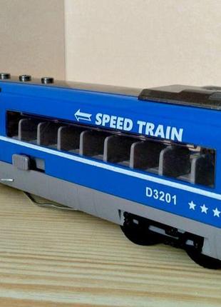 Детская игрушка экспресс-поезд 28см длинна big motors (g1718)свет.звук.откр.двери3 фото