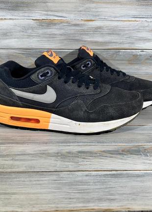 Nike air max 1 premium bleu/marine/orange оригінальні кросівки