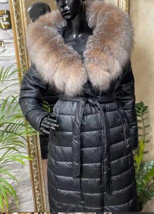Женское зимнее пальто с блюфростом, женский плащ с мехом, s-4xl2 фото