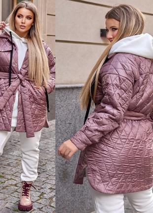 Жіноча курточка у спортивному стилі на силіконовому утеплювачі3 фото