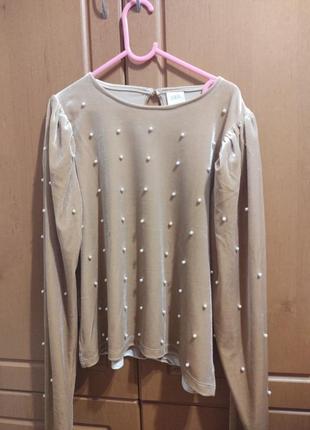 Велюрова блуза zara