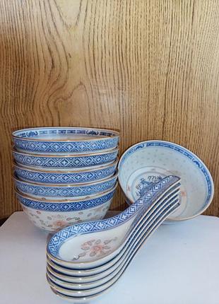 Вінтажний сервіз китайської порцеляни (12 предметів)
