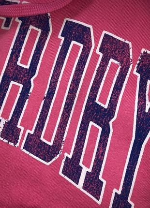 Худи трехнитка superdry оригинал baby pink кофта капюшон6 фото