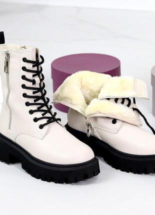 Стильні жіночі черевики зима шкіра9 фото