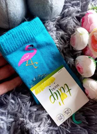 Шкарпетки bross демісезонні р.34-36 для дівчат фламінго туреччина брос носки
