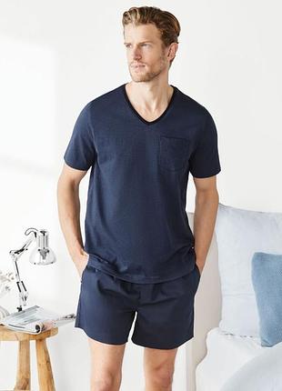 Германия livergy домашний костюм мужская замечательный хлопковая пижама футболка + шорты