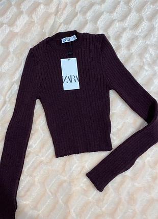 Светр-топ з розрізами zara