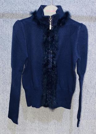 Кофточка натуральная с мехом натуральным