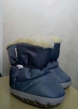 Пинетки 0-4 мес. мех серый