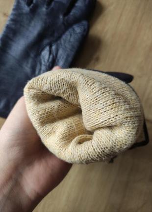 Стильные женские кожаные перчатки , германия. размер l (7,5).4 фото