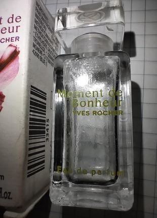 Yves rocher парфюмтрованная вода moment de bonheur, флакон пустой для коллекции.