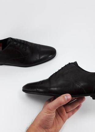 Gucci made in italy мужские кожаные туфли броги оксфорды черного цвета3 фото