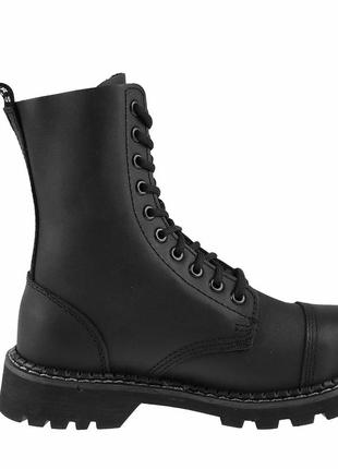 Черевики grinders stag 10 eye steel toe shoes матові шкіра гріндерс гріндера гріндерси метал залізо