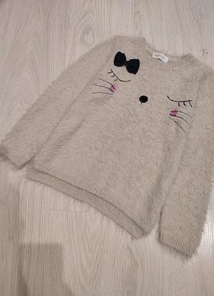 Класний светр травичка, h&m, р. 116/128