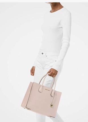 Сумка mercer large saffiano leather tote bag