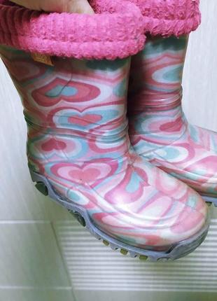 Резиновые сапожки с съемным валенком