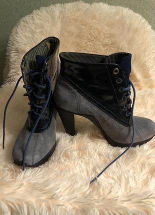 Черевики замша+лак donna karan