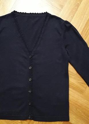 Кардиган, кофта школьный синий девочке р.10-11 лет