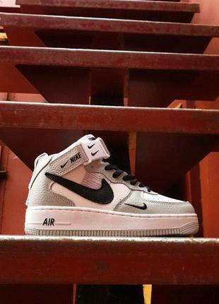 Кросівки nike air force 1 high utility white | grey7 фото