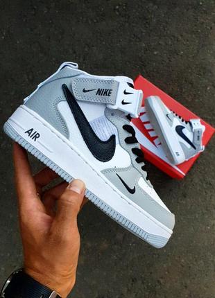 Кросівки nike air force 1 high utility white | grey