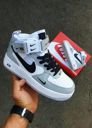 Кросівки nike air force 1 high utility white | grey2 фото