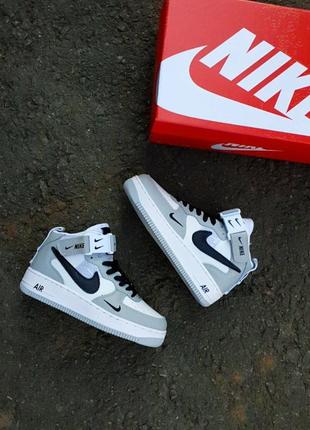 Кросівки nike air force 1 high utility white | grey6 фото